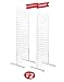 Only Hangers 2' x 6' Gridwall Panel Tower with T-Base Floorstanding Display Kit, 2-Pack White …