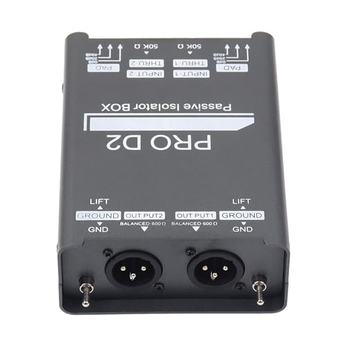 Caja directa de guitarras y mezclador de doble canal con filtros de corrientes anti zumbidos