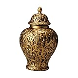 . 【Pot en céramique】: Récipient de rangement décoratif avec couvercle créatif, pot à gingembre en céramique lisse et élégant