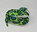 Peluche a forma di serpente, 180/5/5 cm, colore: verde