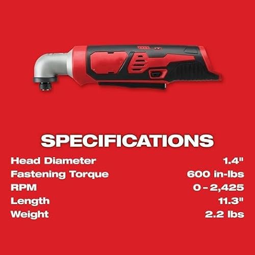 Vqdhtuzp 2467-20 Fits For Milwaukee M12 12V 1/4-Inch Hex Right Angle Impact Driver - Bare Tool thumb #4