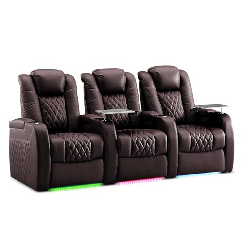 Image of Weilianda Home Theater Seating, Top Grain Leather Movie Theater Chair