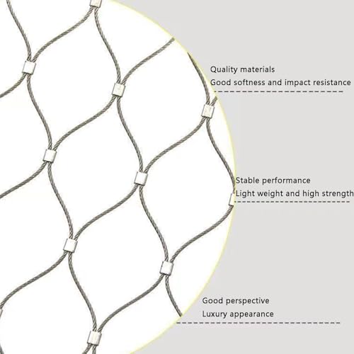 Filet de sécurité acier inoxydable 304 pour protection de balcon 0.8x8m
