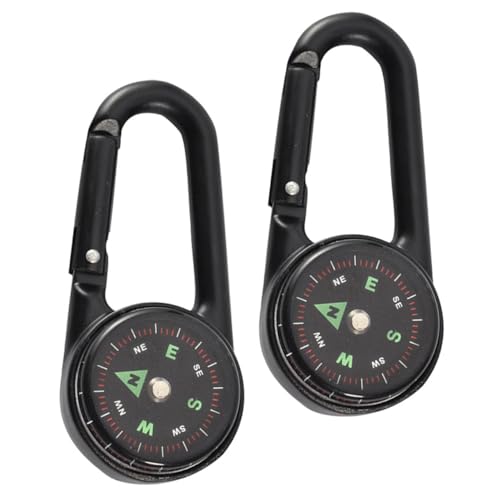 Brújula compacta doble cara con mosquetón VILLCASE 2pcs