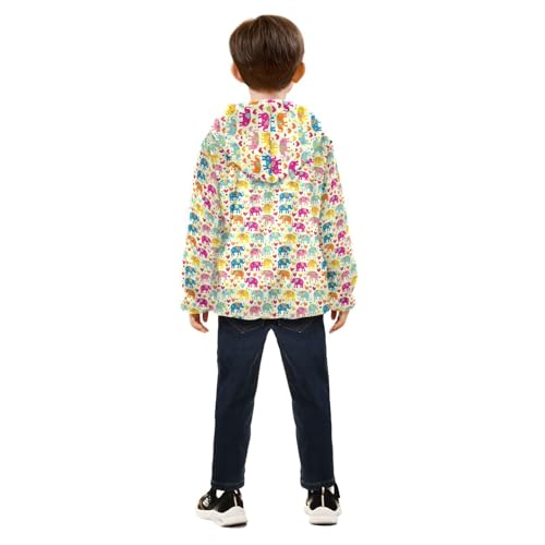 Cute Elephant Boys Fleece Coat,Children's Zip-Up Hoodie Jacket,Baby Warm Fashion Outerwear 3-10T,A1134784