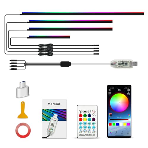 Ambient Lighting Car Led Lights Interior with APP, USB Powered