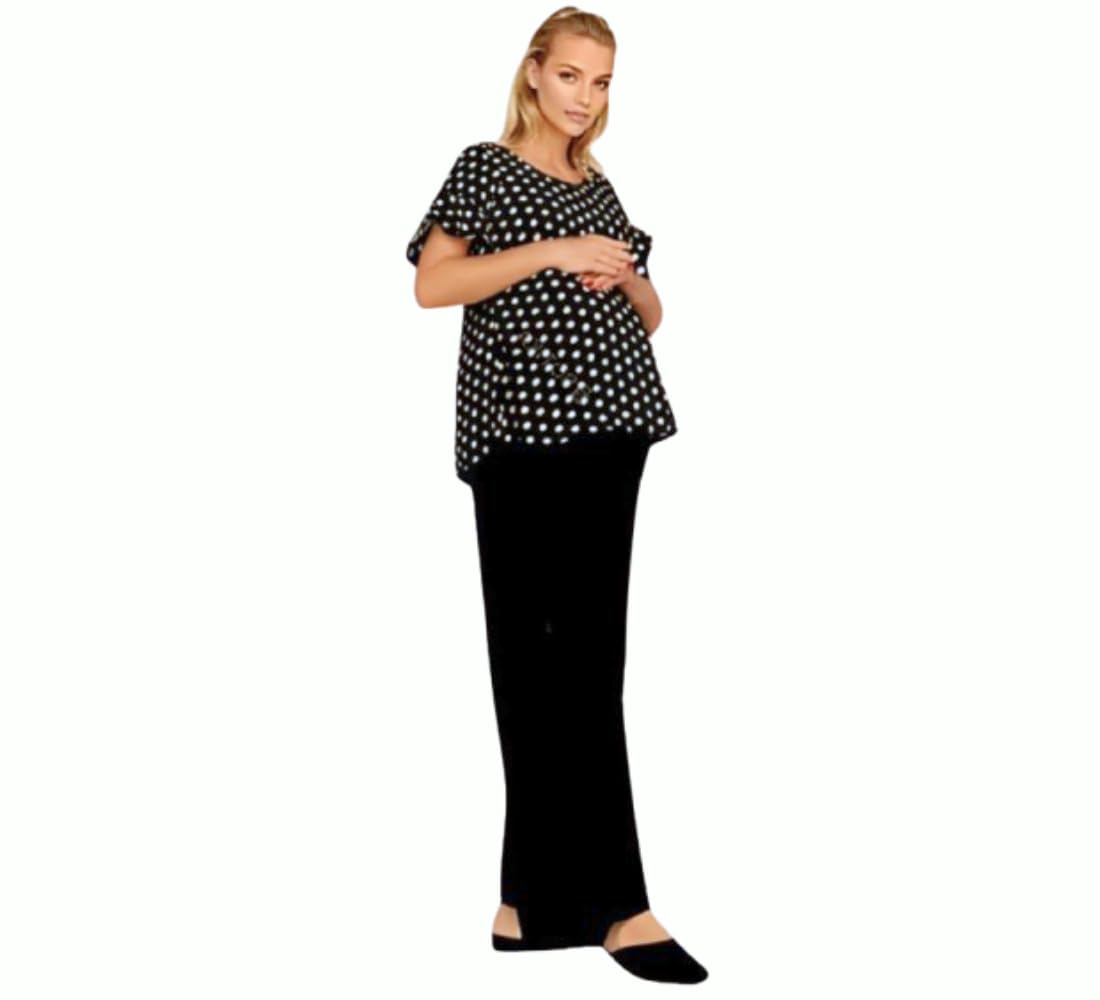 Fashiospice Maternity Black Plazo Pant for Pregnancy, Pants for Pregnant Women for Ultimate Comfort (Pack of 1) (in, Alpha, 3XL, Black) - Image 3 thumbnail