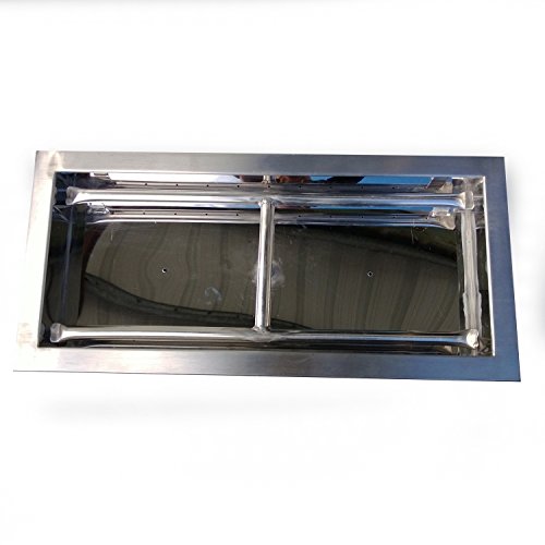 HearthDistribution OB4SS-30 SS DUAL FLAME FLANGED BURNER44; 12 IN. X 30 IN