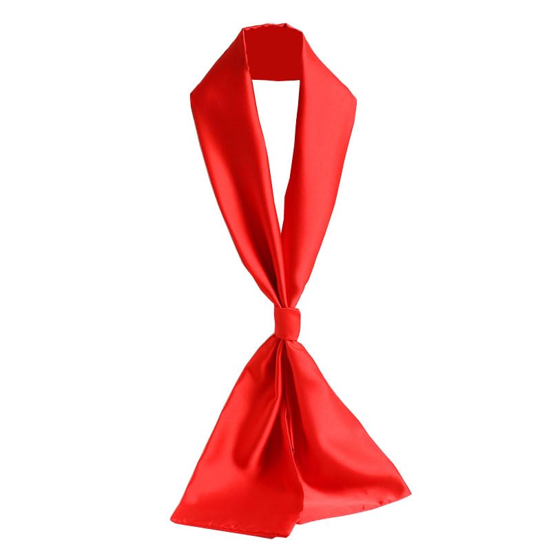 Long Satin Scarf Solid Color Neckties Neck Scarf Belt for Women