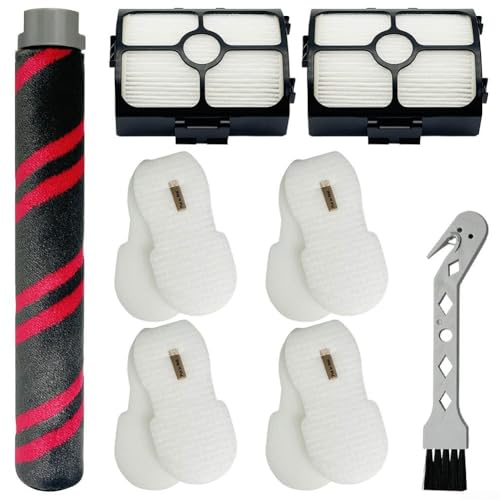 Replacement Brush Roller and Filter Kit for Shark for HZ3002/HZ3000 Vacuum Cleaner, Includes 1 Main Brush, 2 Filters, 4 Foam and Felt Filters, 1 Cleaning Tool