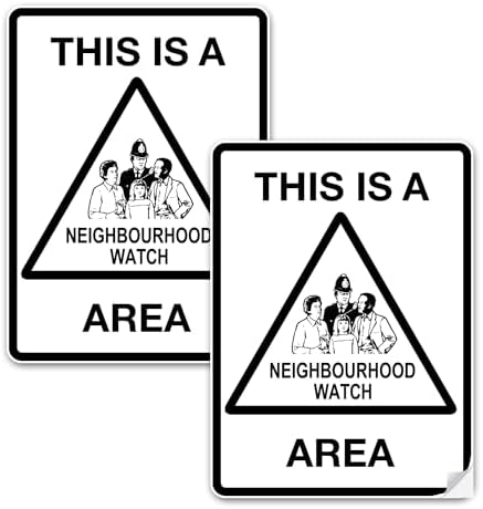 SAFESIGN (2 PACK) Neighbourhood Watch Vinyl Sign Stickers 200 X 1...