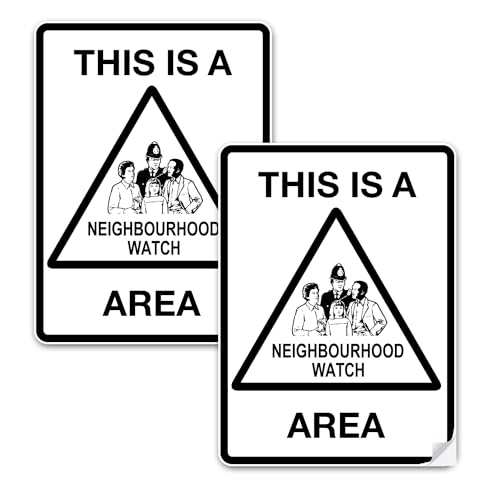 SAFESIGN (2 PACK) Neighbourhood Watch Vinyl Sign Stickers 200 X 1...