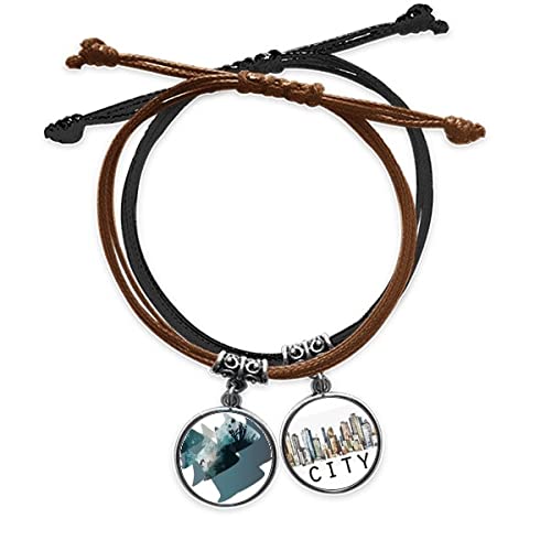 Bracelet méduse mer de Corail Sidi, chaîne de main en cuir et corde pour homme et femme