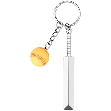 Sisadodo Sports Keyring for Car Key Purse Friendship Key Rings for Cricket Lovers Birthday Graduation Gifts for Son Friends