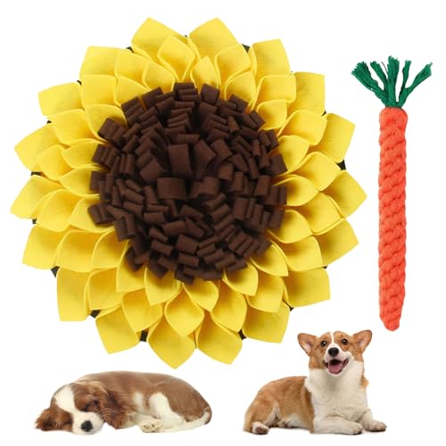 KEORHEZ Tapis De Fouille Chien,Pet Tapis De Fouille,pour L'entraînement Cognitif Et Olfactif,Une Alimentation Lente Et La Réduction du Stress,Contient 1 X Dentition Chiens Corde pour Chien