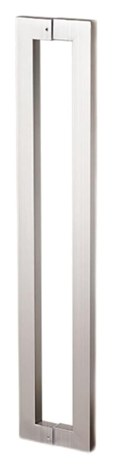 LQZAXSRDR Sliding Barn Door Handle, Glass Door Pull Handle Stainless Steel Multiple Sizes Square Mounting Hardware(F,43.8cm(17.2in) 40cm (15.7in))