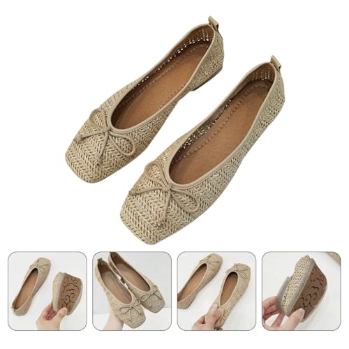Zapatos de abuela retro planos de mujer para pasear en verano 6