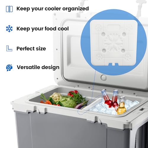 52 QT Ice Pack Cooler Divider, Compatible with RTIC 52QT Ultra Light Cooler, Freezable Cooler Divider, Cooler Accessories - Thumbnail 4