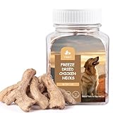 yizeril Freeze-Dried Chicken Necks Dog Cat Treats,Single Ingredient Turkey Necks High Protein,Grain Free for Teeth Cleaning & Support Joints(20 Pcs)