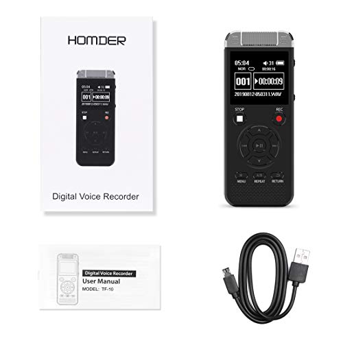 image for Homder Fun Digital Voice Recorder 32G Voice Activated Recorder for Lec