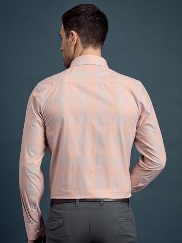 Image of LOUIS STITCH Men's Checkered Regular Fit Shirt (LS-ST-BS326-S1-PKCF-38-900 BS326 Orange