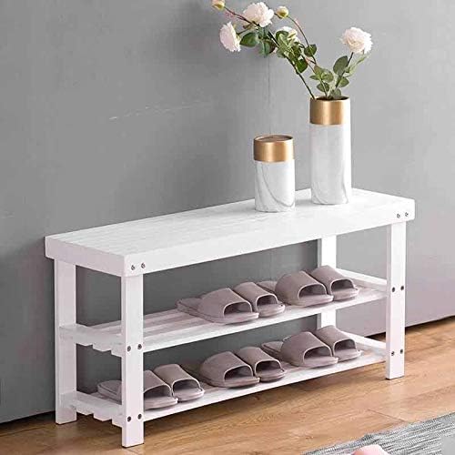 White Shoe Bench Home Minimalist Porch Door Can Sit Shoe Cabinet Simple Solid Wood Shoes Bench Shoe Rack