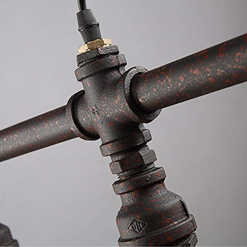 OZZKI Pendant Lamp American Retro Edison E27 Hanging Lamp, 5-Heads Industrial Vintage Steampunk Wrought Iron Pendant Lights, Water Pipe Kitchen Restaurant Chandelier Flush Mount Fixture steampunk buy now online OZZKI Pendant Lamp American Retro Edison E27 Hanging Lamp, 5-Heads Industrial Vintage Steampunk Wrought Iron Pendant Lights, Water Pipe Kitchen Restaurant Chandelier Flush Mount Fixture steampunk buy now online