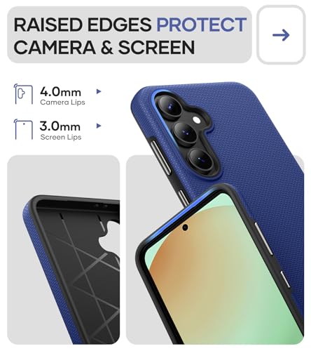 Image of SSLOTSCASE for Samsung Galaxy S24 FE Case [Support Wireless Charging] Raised Edges Protect Camera & Screen, Slim Durable Protective Phone Case Cover for Samsung S24 FE 5G 2024, Blue | [Support Wireless Charging] Raised Edges Protect Camera & Screen, Slim Durable Protective Phone Case Cover for S24 FE 5G 2024