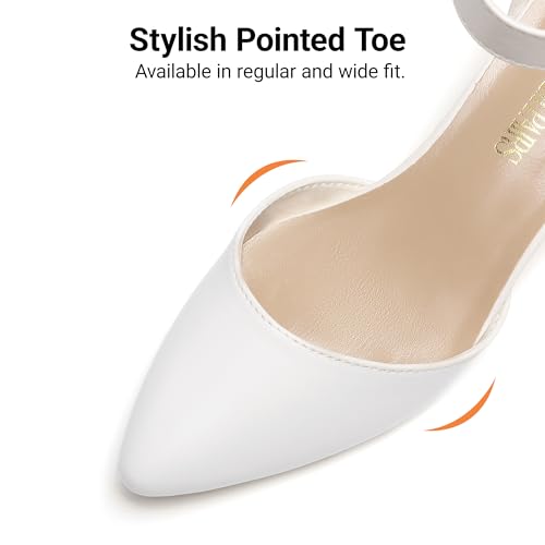 Image of DREAM PAIRS ANNEE Pointed Toe Low Chunky Heels Pump Shoes