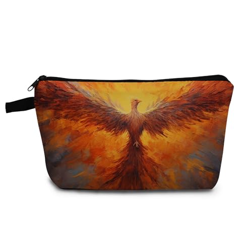 Phoenix Bird Makeup Bag - Cute Small Organizer Bag with Zipper - ...