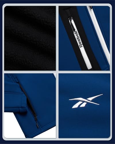 Reebok Mens Jacket - Water Resistant Zip Up Sherpa Fleece Lined Softshell Mens Lightweight Jacket - Winter Jackets for Men3