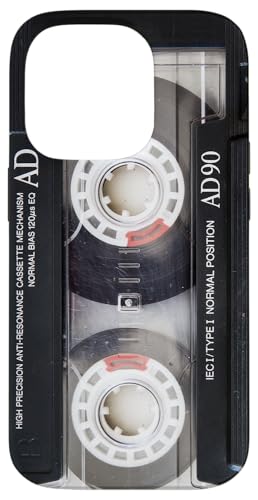 Vintage Music Audio Cassette Tape Retro 90s 80s 70s 60s Case for iPhone 14 Pro