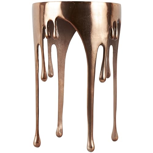 Deco 79 083228 Aluminum Metal Side End Accent Table Drip End Table thumb #7