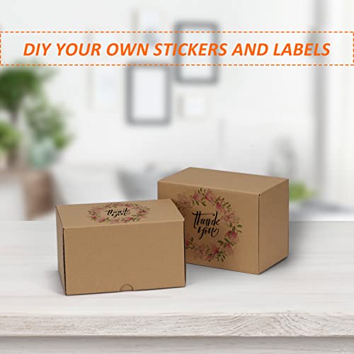 Image of HORLIMER 7x5x4 inches Shipping Boxes Set of 25, Brown Corrugated Cardboard Box Literature Mailer