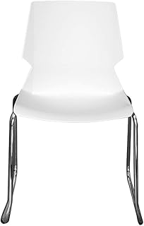 DJPP Silla de Ocio Silla de Sala de Conferencias Silla de Personal Silla de Oficina Silla de Respaldo Silla de Visitante,Blanco,Los 44X44X91Cm
