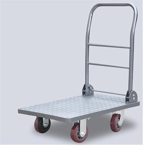 Carretilla de mano plegable con ruedas giratorias 360° 90x60cm miniatura 1