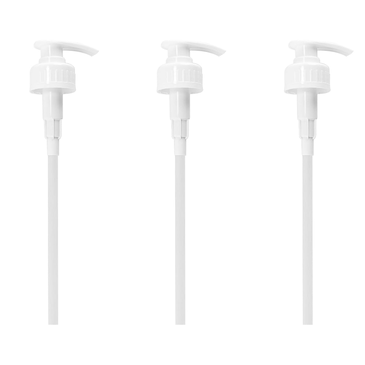 Confezione da 3 dispenser a pompa da 5 litri, adatti per bottiglie con dosatore di shampoo a tubo regolabile, per ricarica di sapone liquido superiore, diametro di 3,5 cm.