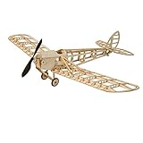 Humming Bird Slow Flyer KIT, 500 mm Spannweite, Maßstab 1/20, Modellflugzeug zum selber Bauen, Balsa Holz Bausatz, RC Flugzeugmodell Baukasten, 312 x 500 x 128 mm groß, Lasercut, 52,1 g Fluggewicht
