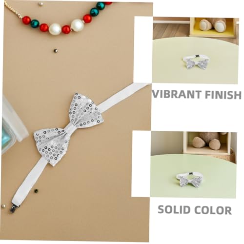 10Pcs Sequin Bow Ties for Boys Adjustable Pre Tied Bowtie for Stage Performances Weddings and Graduations Elegant Solid Color Design for Every Occasion3