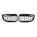 swaiwai Rodzaj meteoru kratki samochodowej ABS Modyfikowane części nerki Grille BMW M3 (E90 / E92 / E93) Wszystkie model 2006-2012 pasuje do BMW E92 E93. Coupe. (Color : Black)