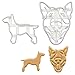 2er Set Bullterrier Ausstechformen (Formen: Bullterrier Silhouette und Bullterrier Gesicht), 2 Teile, Bakerlogy