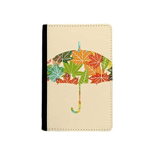 Portefeuille de voyage pour passeport étui multicolore motif feuilles 3.7x5.8"