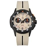 LIV Gravel 002 Chrono Cactus Gray - Chronograph Dense Carbon Watch - Outdoor Activities - Swiss Quartz - Shock Resistant - Water Resistant to 330 feet - Unisex (Cactus Gray)
