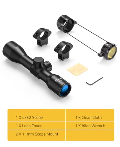 CVLIFE 4x32 Compact Scope Crosshair Optics Scope with 11mm Mounts