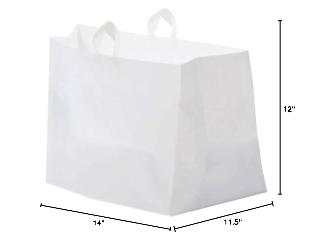 SLNLWTTD Half Tray Bag with Soft Loop Handle, 12" Length x 14" Width (Case of 200)