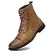 LUODENGLANG Chukka Boots Casual Fashion Oxford Dress Boots Leather Lace Up Desert Ankle Boots Classic For Men Lightweight Anti Slip Brown 46 M 11