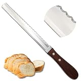Serrated Bread Knife, 2in1 Double Sided [Made in Japan] Sharp 8 Inch Power Blade Japanese Bread...