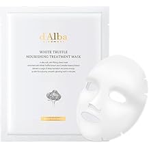 d'alba Piedmont Italian White Truffle Nourishing Mask 5pcs, Vegan Skincare, Nourishing Sheet Mask for Dry and Tired Skin, Deep Hydration, Korean Skin Care