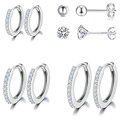 silver-8.10.12mm+2mm ball +2mm CZ stud