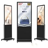 werbedisplay 【Hochauflösender Touchscreen】: 4K UHD LCD-Display mit hochauflösendem IPS-Panel und einer Helligkeit von 600 Nits sorgt für präzise und klare Bilder. Der breite Betrachtungswinkel von 178° maximiert die Sichtbarkeit aus allen Perspektiven. Dieses digitale Werbedisplay liefert atemberaubende Bild- und Videoqualität mit klaren und lebendigen Farben. Es verfügt über ein kommerzielles 10-Punkte-IR-Touchpanel.